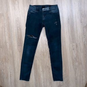 RtA black skinny distressed jeans